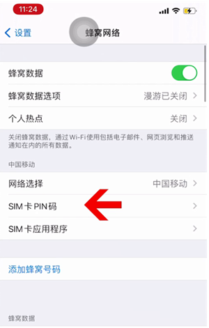 通道苹果14维修网分享如何给iPhone14的SIM卡设置密码 