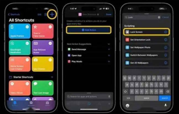 通道苹果14锁屏维修店分享iPhone14升级iOS16.4后如何创建锁屏快捷方式 